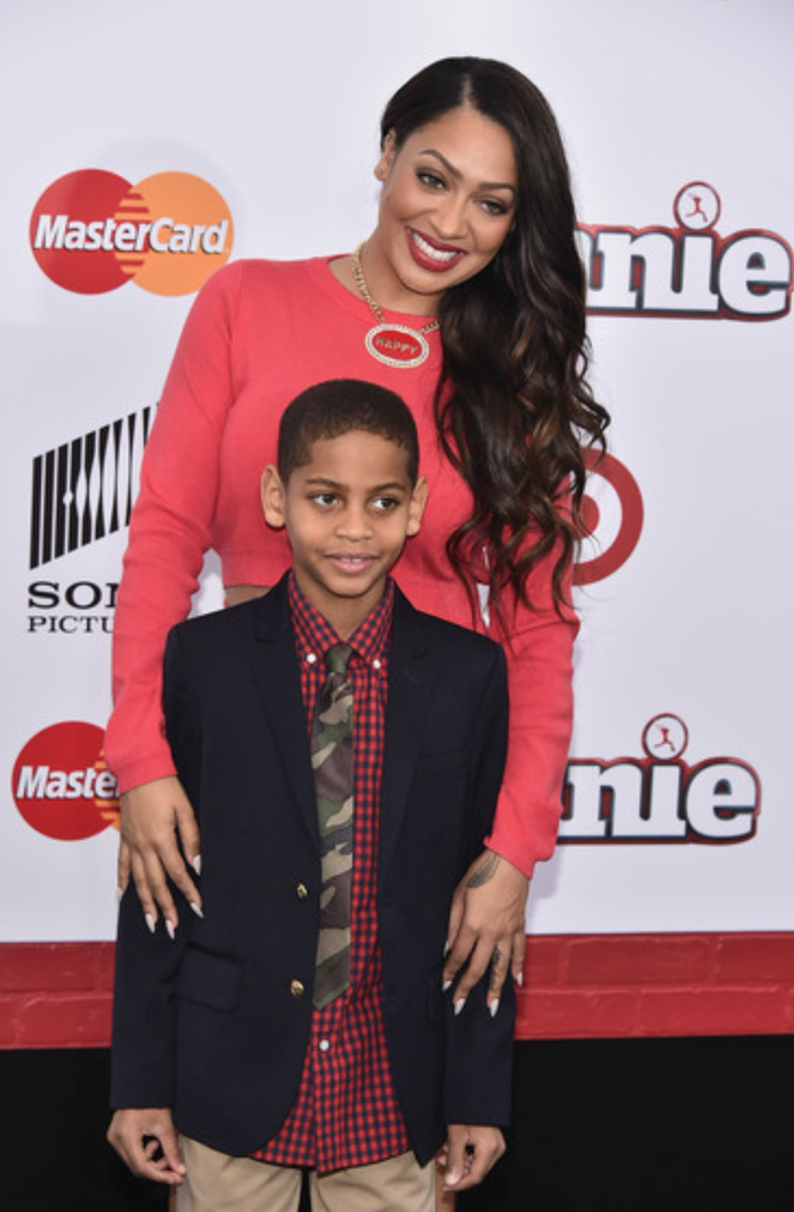 LaLa Anthony and her son KiYan #Annie Movie Premiere -WESTPOPPN.COM
