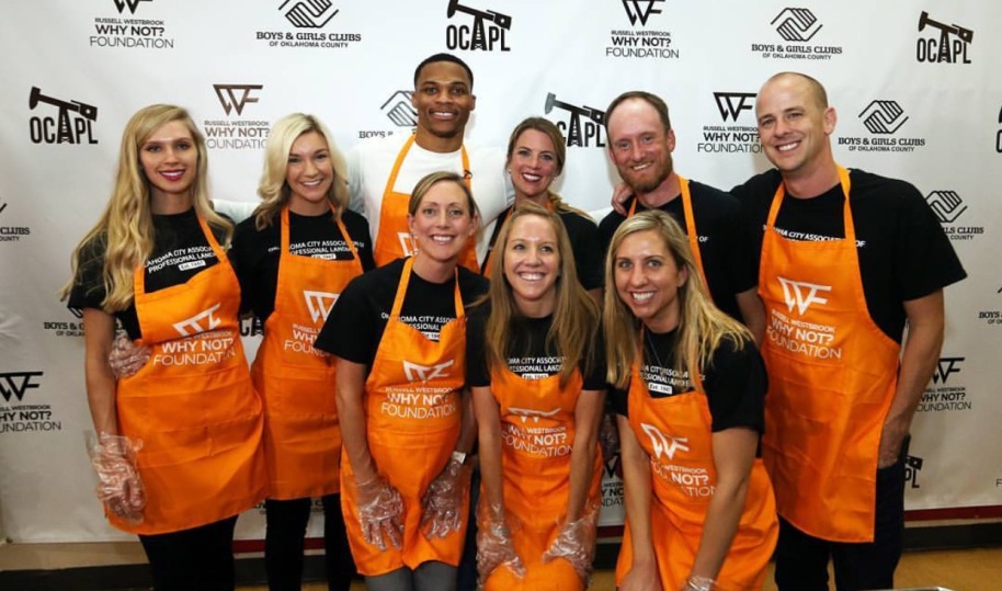 Russell Westbrook at the why not foundation for thanksgiving - Westpoppn.com